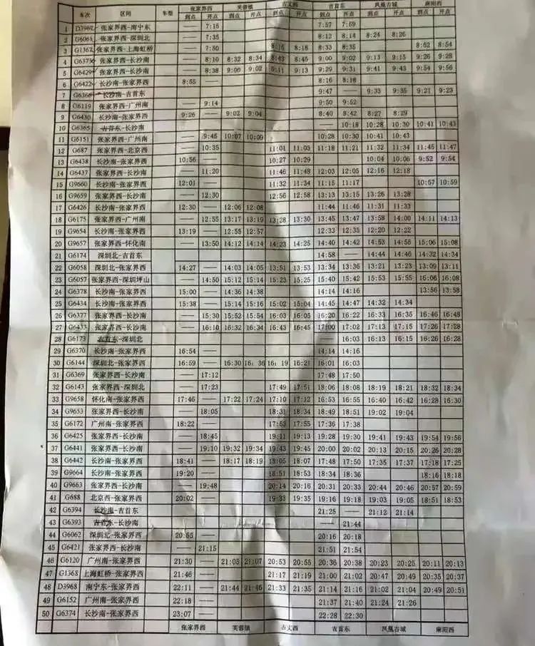 張吉懷高鐵試開始運(yùn)行 50趟車次提前曝光(圖5)
